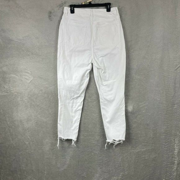 Pacsun Women Ultra High Rise Slim Jeans Size 30 White Distressed - Picture 2 of 11